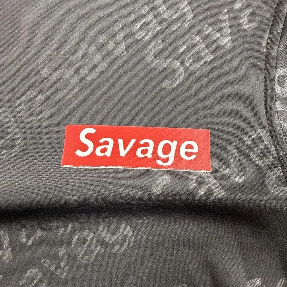 Savage Sweatshirt Hoodie Youth Large 14/16 All Over Print Pullover Encrypted Y2K - Picture 7 of 14